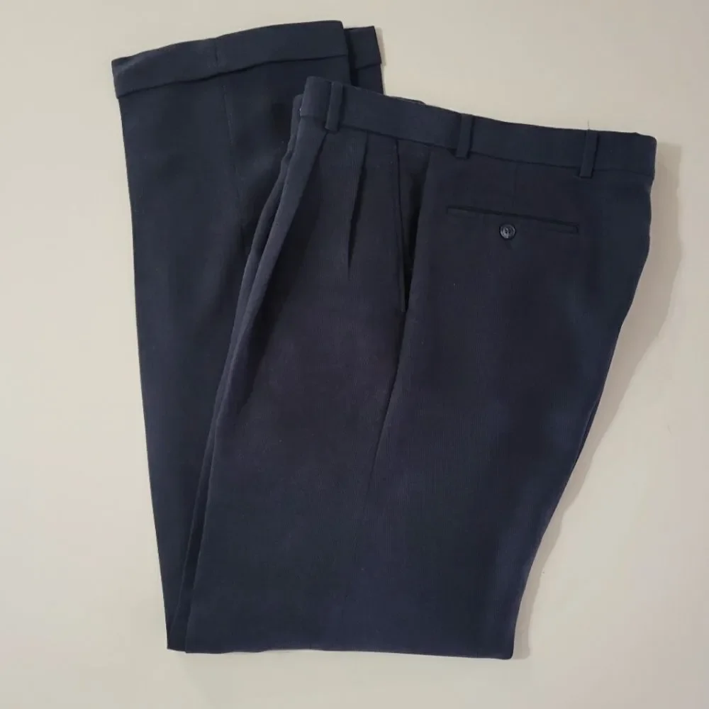 Ballin Men's Comfort-EZE Black Tencel Classic Dress Pants